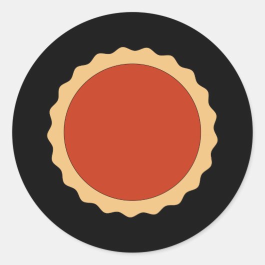 Jam Tart. Erdbeere Rot. Runder Aufkleber (Vorderseite)