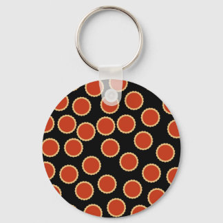 Jam Tart Pattern. Erdbeere Rot. Pies. Schlüsselanhänger