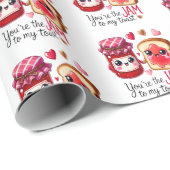 Jam To My Toast Love Gift Wrapping Paper Geschenkpapier (Rolleneckpunkt)