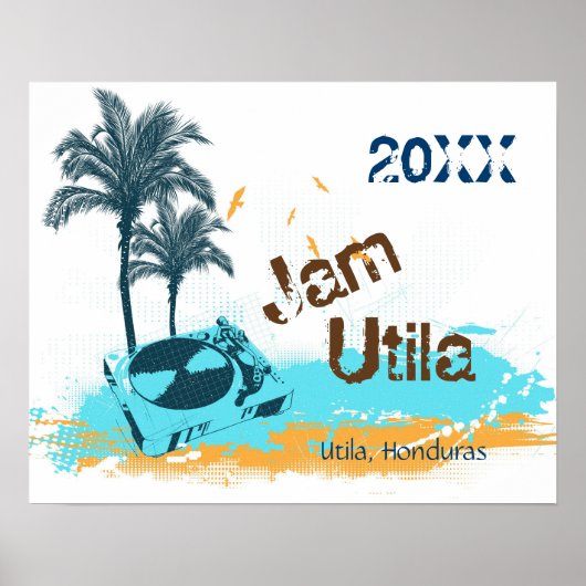 Jam Utila Honduras Tropical Concert Poster (Vorne)