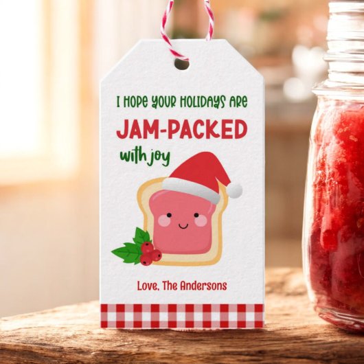 Jam-verpackt mit Joy Christmas Handmade Jam Geschenkanhänger