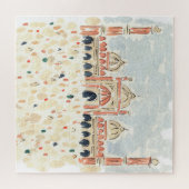 Jama Masjid Moschee India Watercolor Jigsaw Puzzle (Horizontal)