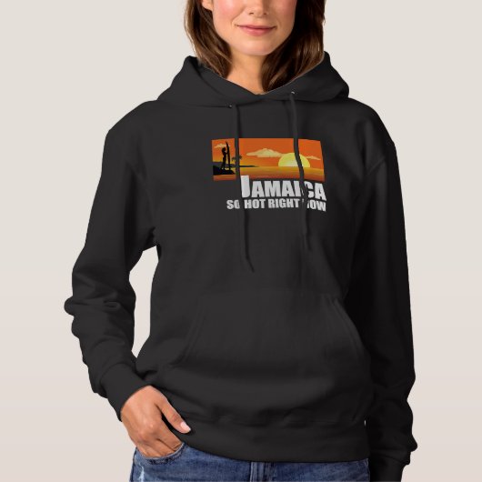 Jamacia so hot right now Retro Travel Beach Vacati Hoodie (Vorderseite)