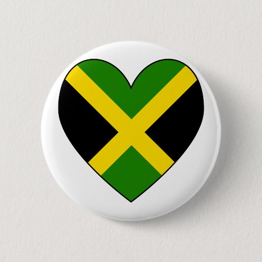 Jamacian Heart Flag Button (Vorderseite)