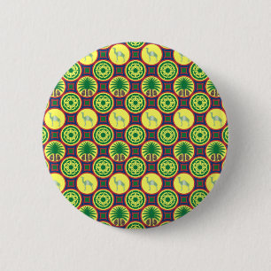 Jamahiri ® Libya Africa Pattern Button