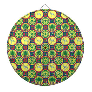 Jamahiri ® Libya   Africa Pattern  Dartscheibe
