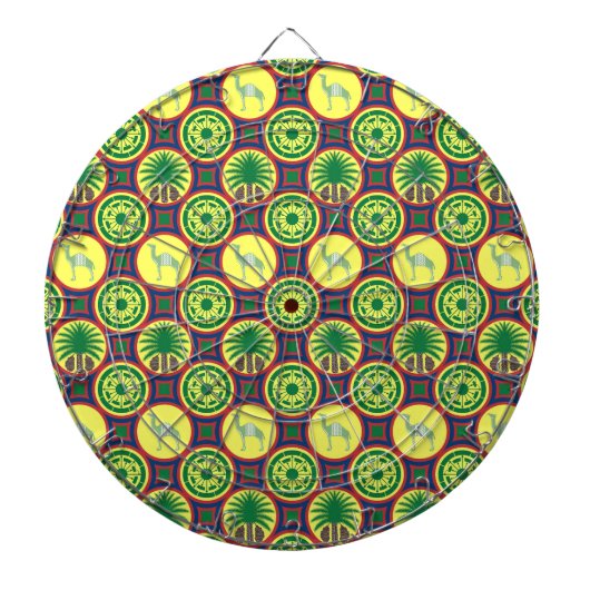 Jamahiri ® Libya | Africa Pattern  Dartscheibe (vorne)