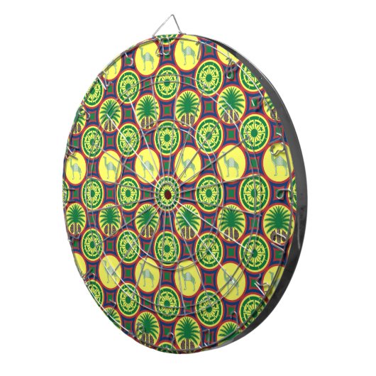 Jamahiri ® Libya | Africa Pattern  Dartscheibe (Vorderseite rechts)