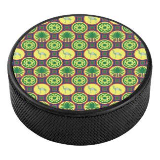 Jamahiri ® Libya | Africa Pattern  Eishockey Puck