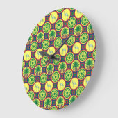 Jamahiri ® Libya | Africa Pattern Große Wanduhr (Winkel)