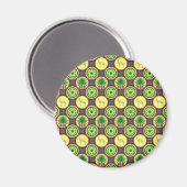 Jamahiri ® Libya | Africa Pattern Magnet (Vorderseite/Rückseite)
