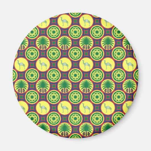Jamahiri ® Libya | Africa Pattern Magnet (Vorne)
