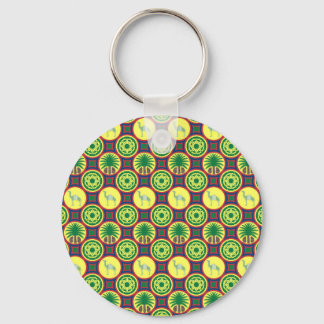 Jamahiri ® Libya | Africa Pattern Schlüsselanhänger