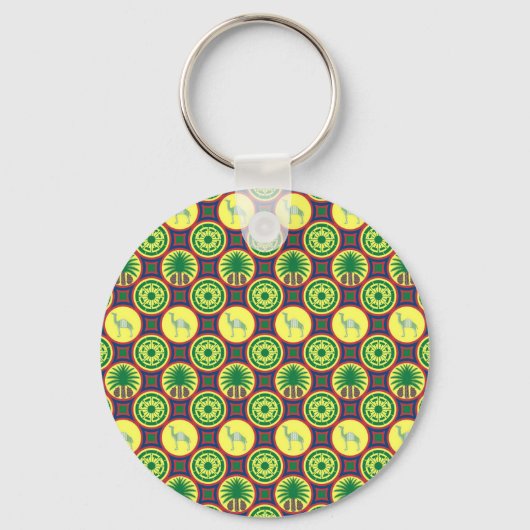 Jamahiri ® Libya | Africa Pattern Schlüsselanhänger (Vorderseite)