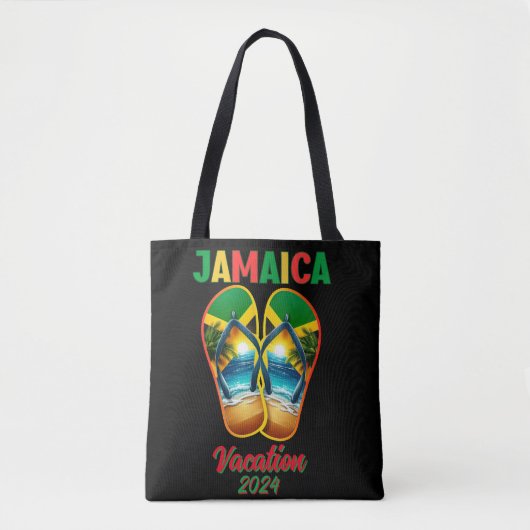 Jamaica 2024 Dreh Flop Vacation Tropical Beach Tasche (Vorderseite)