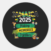 Jamaica 2025 Vacation Trip Matching Family Squad G Runder Aufkleber (Vorderseite)