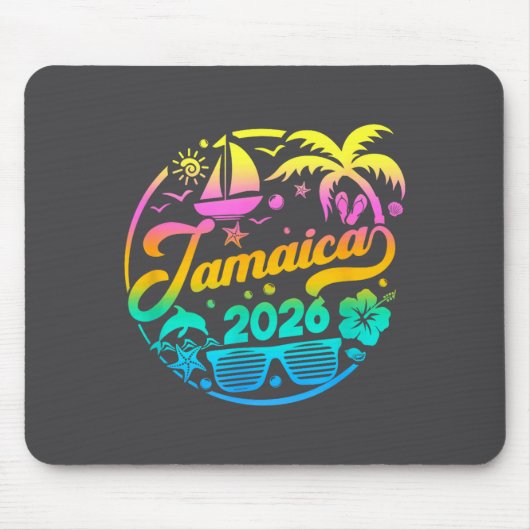 Jamaica 2026 Family Vacation Beach Matching Group Mousepad (Vorne)