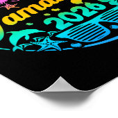 Jamaica 2026 Family Vacation Beach Matching Group  Poster (Ecke)