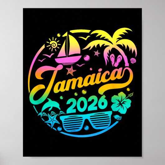 Jamaica 2026 Family Vacation Beach Matching Group  Poster (Vorne)