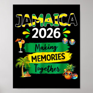 Jamaica 2026 Urlaubsreise passende Illustration Poster