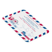 Jamaica Air Mail Wedding Save the Date 3x4 Magnet (Rechte Seite)