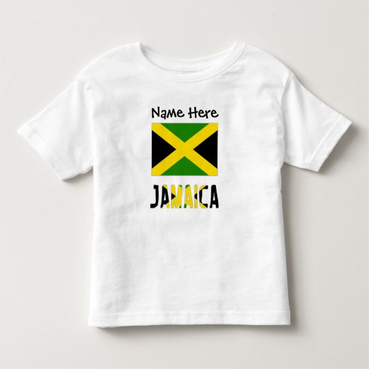 Jamaica and Jamaican Flag with Your Name Kleinkind T-shirt (Vorderseite)