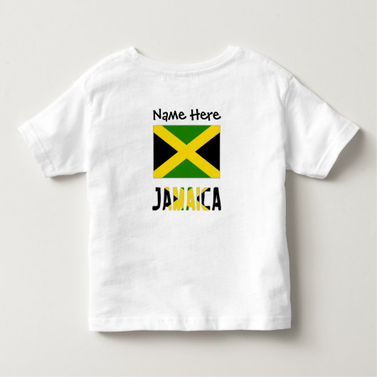 Jamaica and Jamaican Flag with Your Name Kleinkind T-shirt (Rückseite)