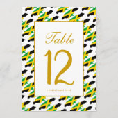 JAMAICA Banquet Celebration Wedding Table Number Dankeskarte (Vorderseite)