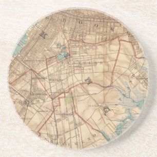 Jamaica Bay und Brooklyn Sandstein Untersetzer