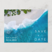 Jamaica Beach Hochzeit in Urlaubsort Save the Date Ankündigungspostkarte (Vorderseite)