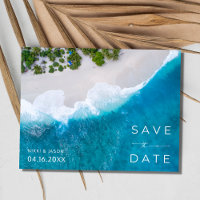 Jamaica Beach Hochzeit in Urlaubsort Save the Date