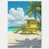 Jamaica Beach Lifeguard Shack Magnet (Vorderseite)