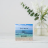 Jamaica Beach Quadratische Visitenkarte (Stehend Vorderseite)