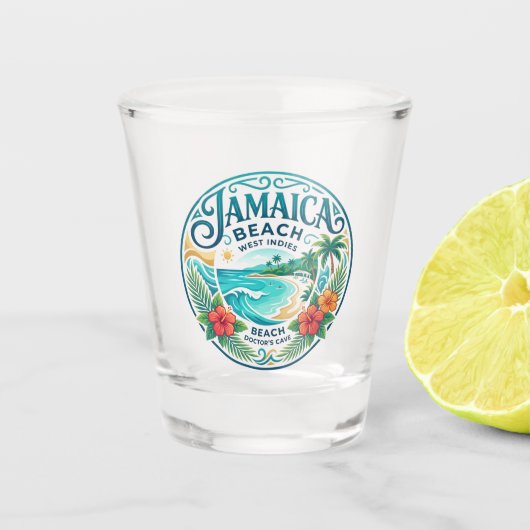 Jamaica Beach Schnapsglas (Vorderseite)