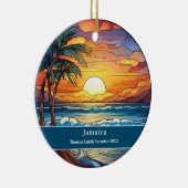 Jamaica Beach Vacation Keramik Ornament (Rechts)