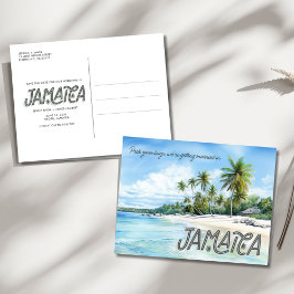 Jamaica Beach Wedding Save the Date Ankündigungspostkarte