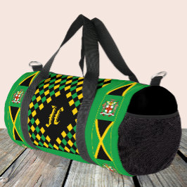 Jamaica-Beutel, Design, Monogramm, Jamaika-Flagge Duffle Bag