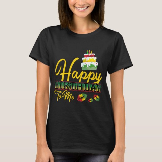 Jamaica Birthday Cake Happy Birthday to Me 2 T-Shirt (Vorderseite)