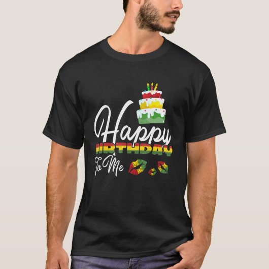 Jamaica Birthday Cake Happy Birthday to Me T-Shirt (Vorderseite)