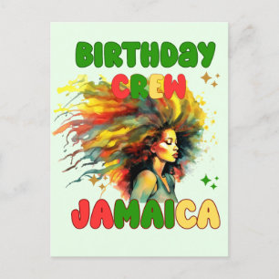 Jamaica Birthday Girl Matching Crew Travel Group Postkarte