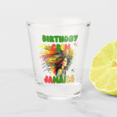 Jamaica Birthday Girl Matching Crew Travel Group Schnapsglas (Vorderseite)