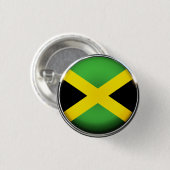 JAMAICA BLACK YELLOW GREEN FLAG BUTTON (Vorne & Hinten)