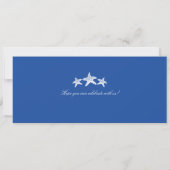 Jamaica Blue/Red Palm Tree Starfish Boarding Pass Einladung (Rückseite)