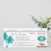 JAMAICA Boarding Pass Geburtstag Einladung (Stehend Vorderseite)