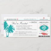 JAMAICA Boarding Pass Geburtstag Einladung (Vorderseite)