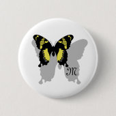 Jamaica Butterfly Shadow Monogram Button (Vorderseite)