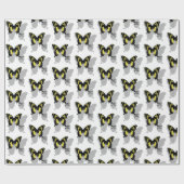 Jamaica Butterfly Shadow Monogram Geschenkpapier (Flach)