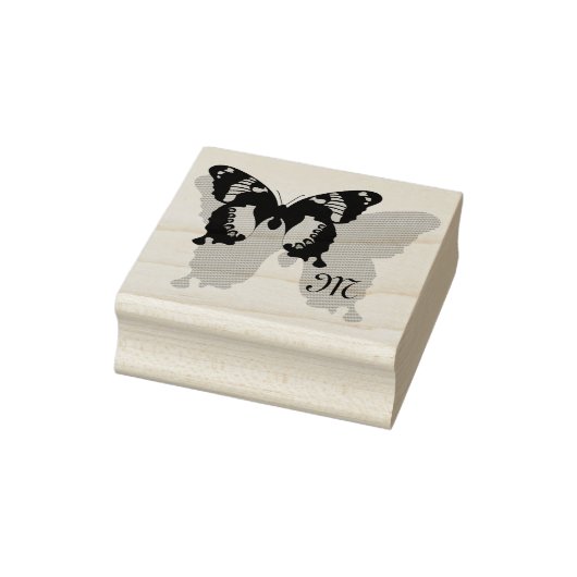 Jamaica Butterfly Shadow Monogram Gummistempel (Stempel)
