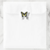Jamaica Butterfly Shadow Monogram Runder Aufkleber (Tasche)