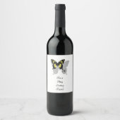 Jamaica Butterfly Shadow Monogram Weinetikett (Vorderseite)